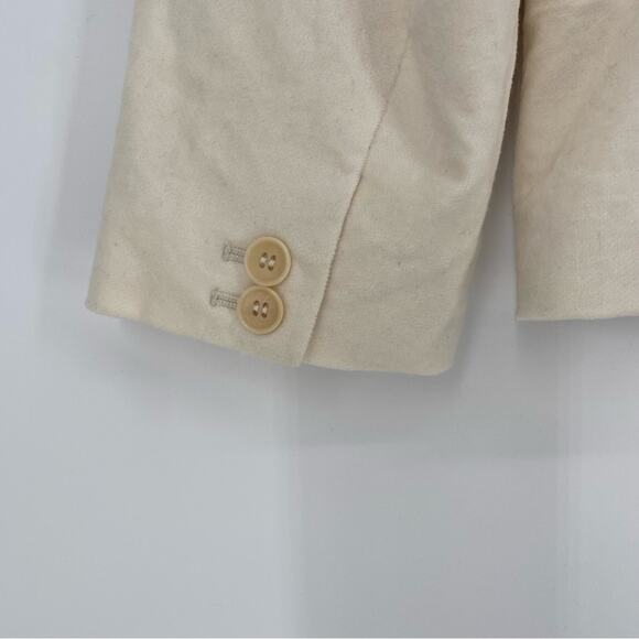 Talbots Blazer Velveteen Cream Professional Office Dressy Mature Minimalist 16 - Picture 5 of 7
